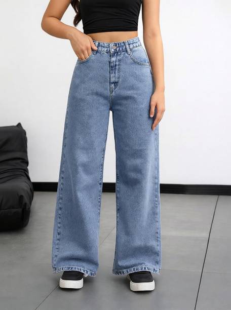 Women Regular High Rise Light Blue Jeans
