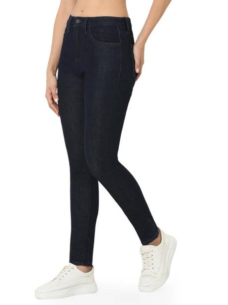 Women Slim High Rise Blue Jeans