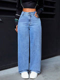 Women Relaxed Fit High Rise Light Blue Jeans