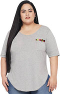 Casual Regular Sleeves Self Design Women Grey Top