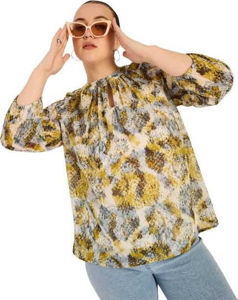 Casual Raglan Sleeves Floral Print Women White Top