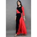 Women's Casual Rayon 3-4th Sleeves Maxi Dress (Pink)