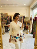 Casual Regular Sleeves Embroidered, Floral Print Women ...
