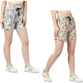 Pack of 2 Floral Print Women Multicolor High Waist Shor...