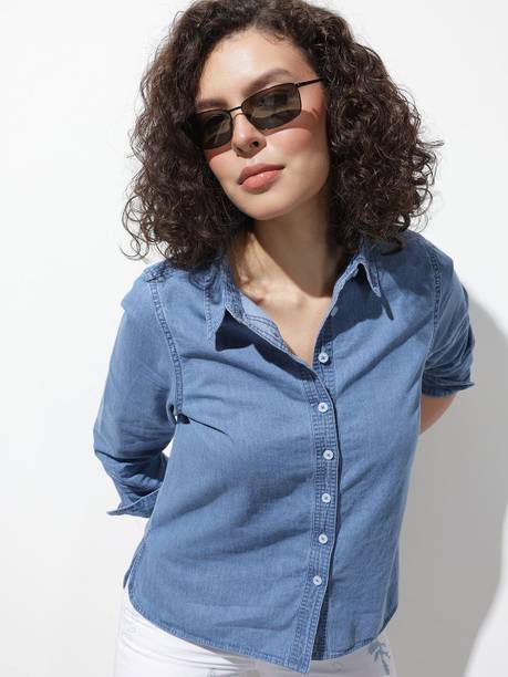 Women Regular Fit Solid Casual Shirt