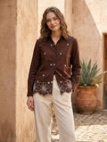 Women Relaxed Fit Printed Spread Collar Casual Shirt