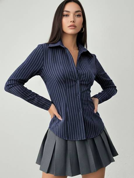 Women Slim Fit Striped Casual Shirt