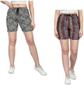 Pack of 2 Printed Women White, Multicolor Regular Short...