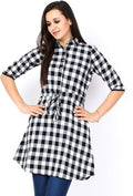 Party Regular Sleeves Checkered Women Multicolor Top